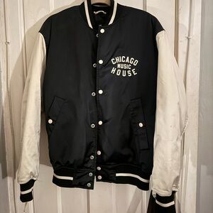 H&M Black and White Varsity Jacket